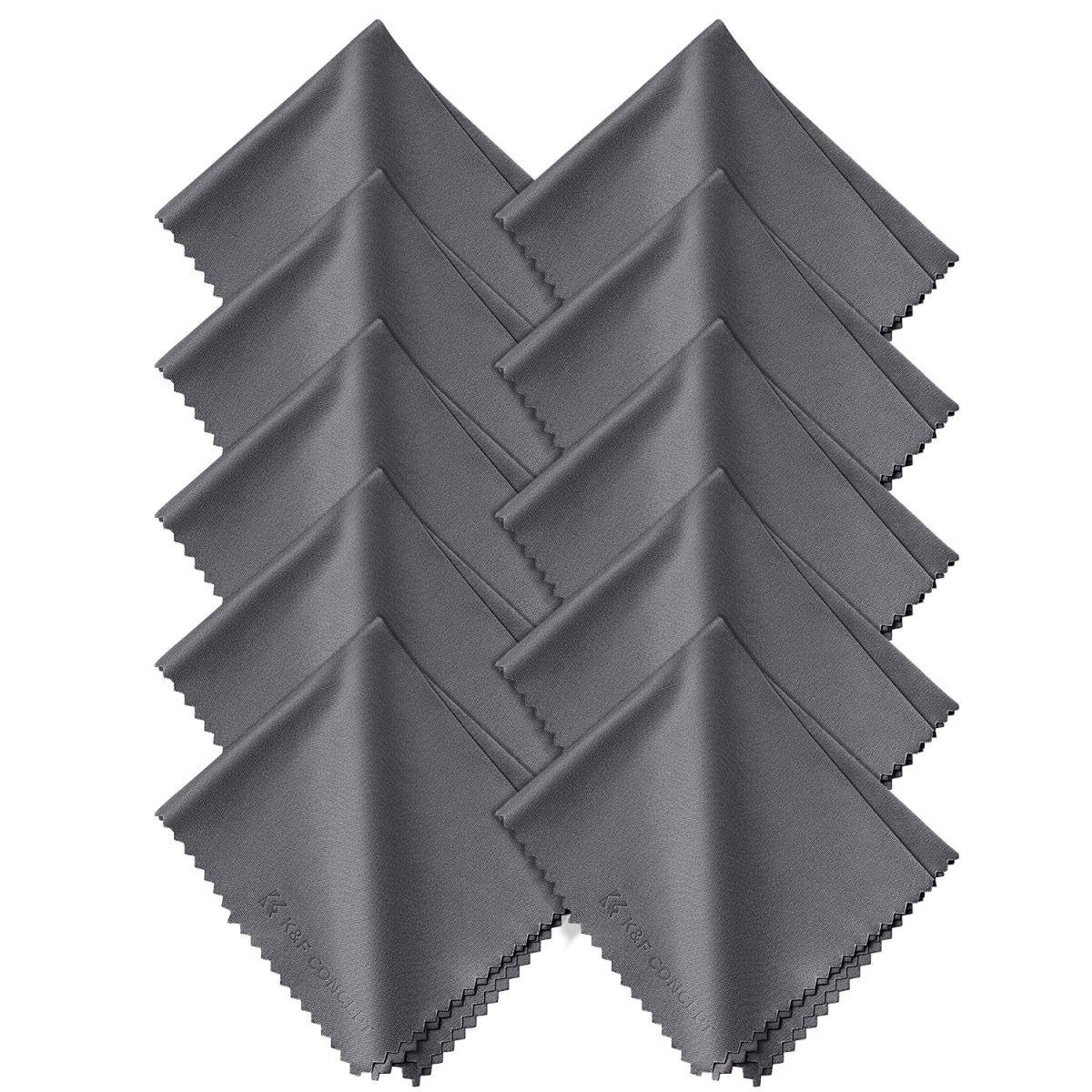 KENTFAITH 10 packs of needle one gray cleaning cloth 150*180mm, with K&F logo