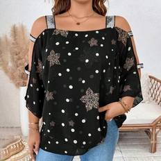 Plus Size Shirt, Cooling Dress, Stress Relief Outfit, Evening Long Gown, Elegant Fashion Women&#39;s Loungewear, Summer Outfits For Women, St. Patrick&#39;s D - Svart - 0XL,1XL,2XL,3XL,4XL
