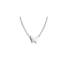 Blomdahl - S Butterfly 8 mm Halsband, silver