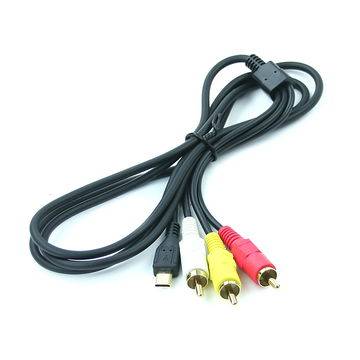 RCA-kabel för Sony HDR-PJ410 HDR-PJ620 -PJ650, HDR-PJ530, HDR-CX405 HDR-CX240, HDR-MV1, HDR-AS200V -AS20, HDR-GW55, FDR-AX53 FDR-AX33 FDR-AX100, FDR-X1000V, DSC-RX10, TV, DVD, Blu-Ray, Kamera, Konsol – 1.5m AV-kabel, RCA-kontakt, Komposit Audio-Video