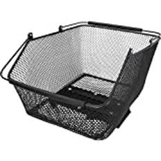 FISCHER E-Bike Gepäckträgerkorb Plus City, Fahrradkorb engmaschig, schwarz, Tragkraft 25 kg