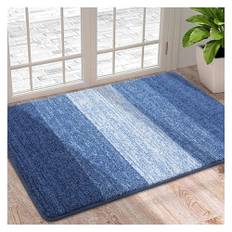 Lågprofilmatta Fotmatta Dörrmatta Halkfri Ingångsmatta Superabsorberande Välkomstmatta Badrumsmatta Ytterdörrsmatta(Blue,51x82cm)