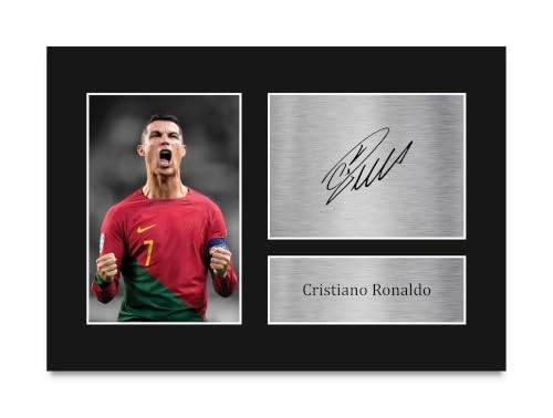 HWC Trading A4 Cristiano Ronaldo Portugal Gåvor Tryckt Signerad Autograf Bild För Fotbollsfans Och Supportrar - A4
