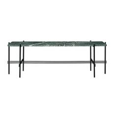Gubi Ts Console 1 Hylde Grøn Marmor - Sofabord Stål Sort - 10017324