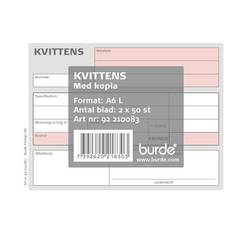 Kvittensblock Onumrerad 50 Sidor Med Kopia A6L