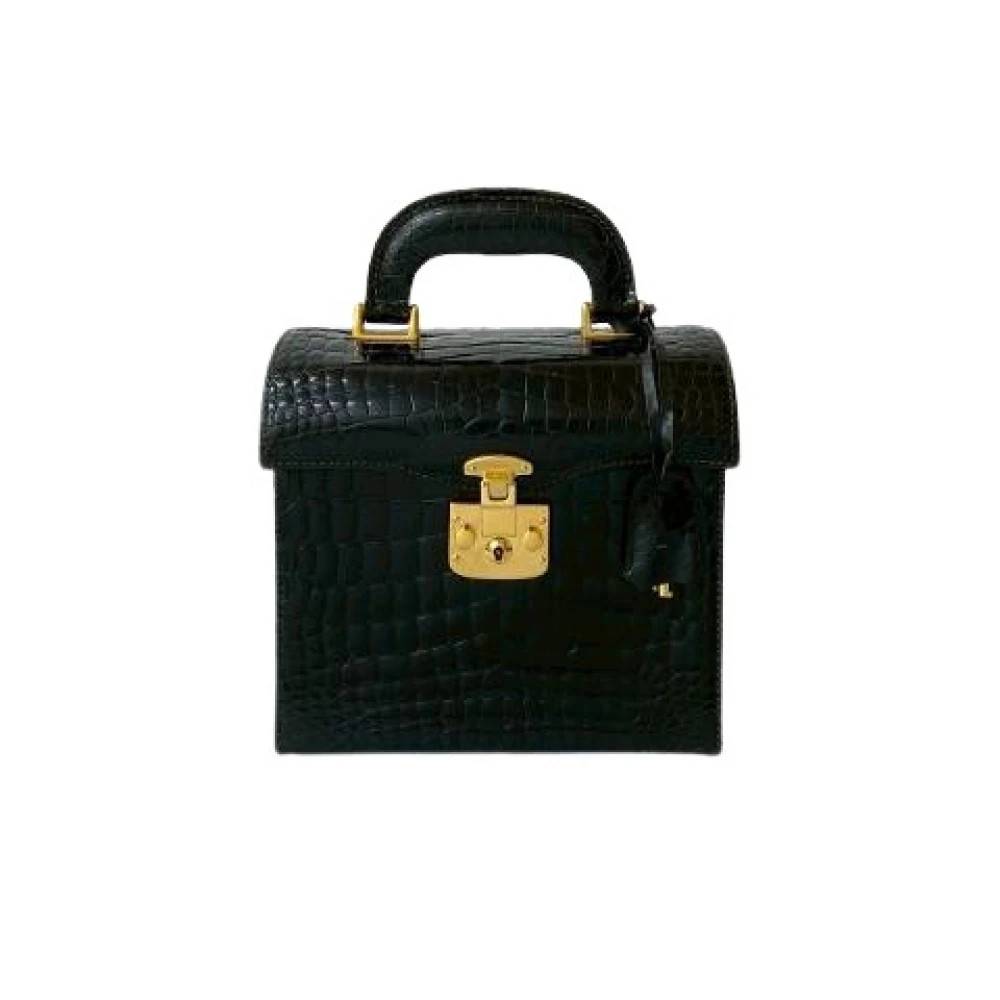 Gucci Vintage Pre-owned Læder Håndtaske - Vintage - Dame - Sort - ONE SIZE - Læder