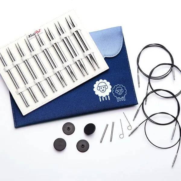 KnitPro Nova Metal Utbytbara Rundstickor Set Deluxe