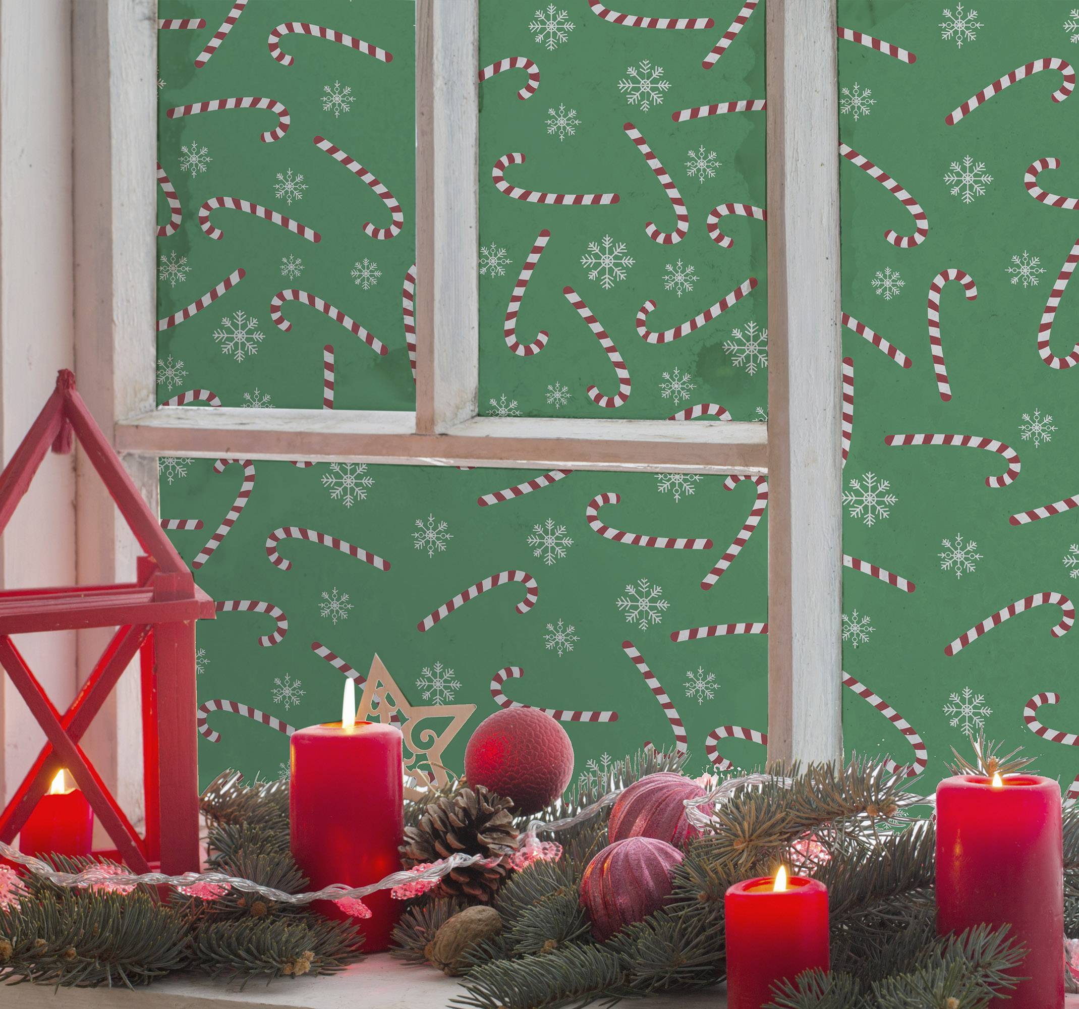 Godis jul fönster dekal