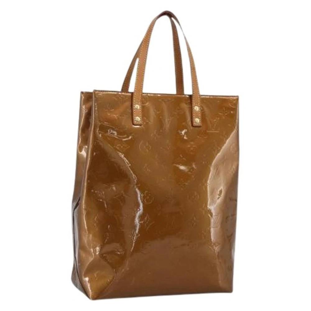 Louis Vuitton Vintage Pre-owned Vintage Håndtaske i Patentlæder - Vintage - Dame - Brun - ONE SIZE - Læder