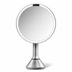 Simplehuman makeup spejl med lys, dæmpbar, sensor, Ø23 cm, børstet rustfrit stål