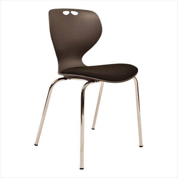 Oporto Mata Kantinestol, krom stel med polster - H46 cm Antracit