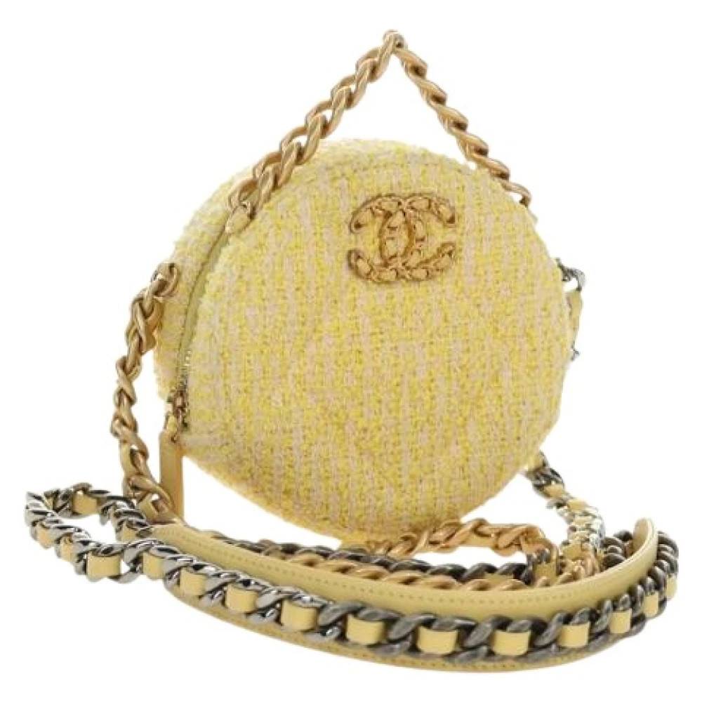 Chanel Vintage Pre-owned Vintage Canvas Crossbody Bag - Vintage - Dame - Gul - ONE SIZE - Uld