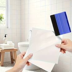 TEMU 24 White Ceramic Tiles, 15 * 15cm Self-adhesive Wall Tiles With Spatula, Waterproof And Oil-proof Tile Stickers, Suitable For Kitchen, Bathroom, And Home Use