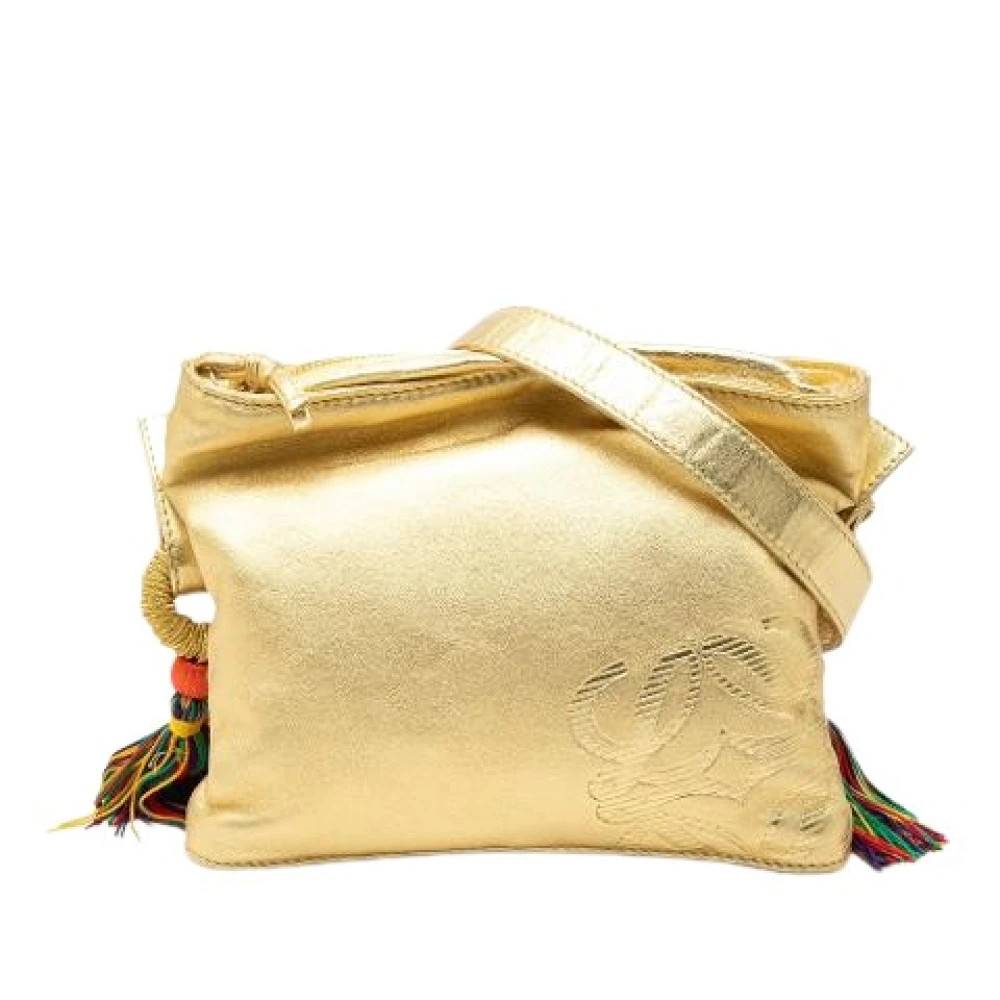 Loewe Pre-owned Pre-owned Flamenco Skuldertaske - Vintage - Dame - Gul - ONE SIZE - Uld