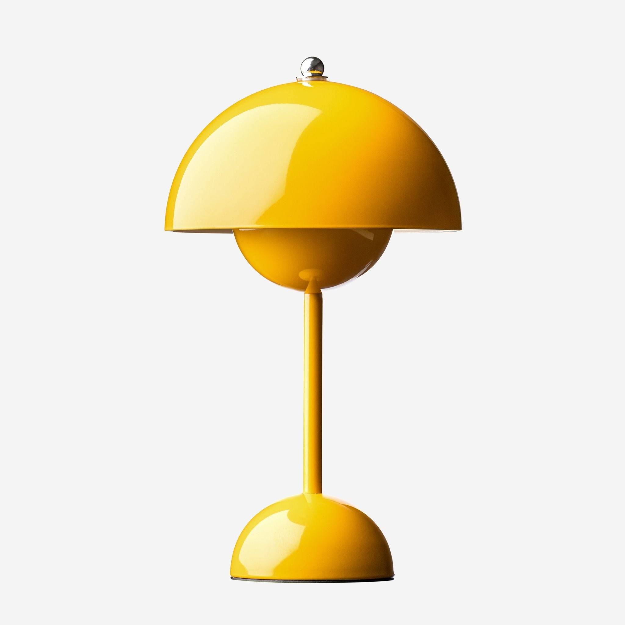 Flowerbud portabel bordslampa, Gul 30 cm - Trådlös & uppladdningsbar