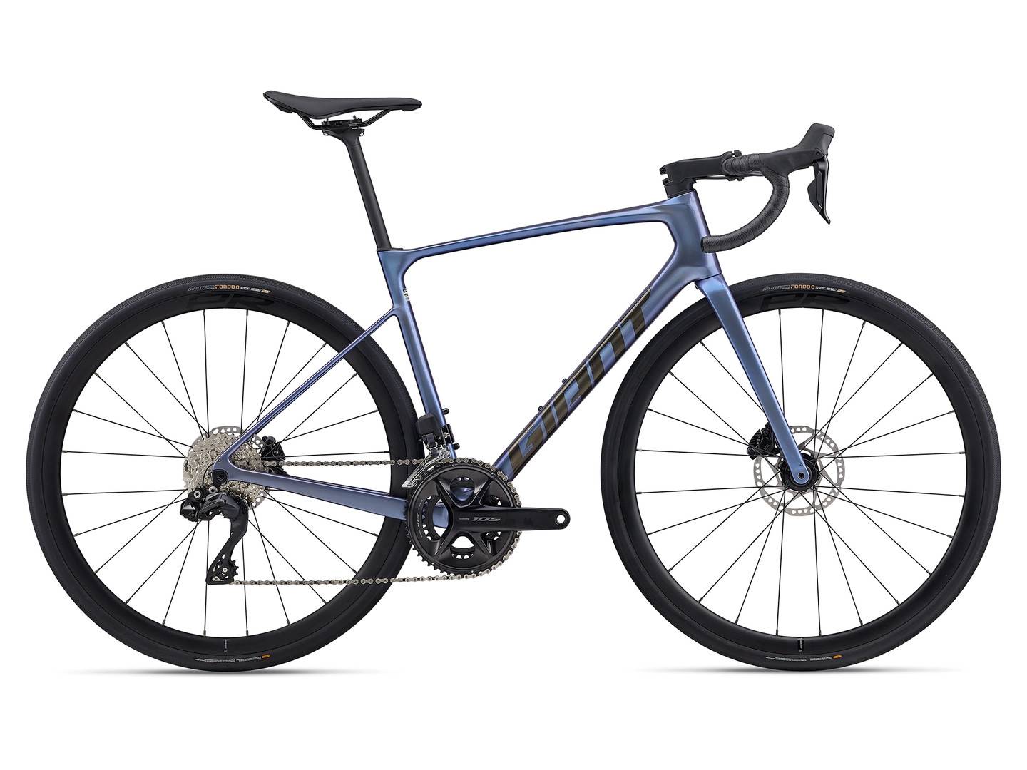 Giant Defy Advanced 1 Racercykel Thundercloud, Str. XL - Blå (XL)