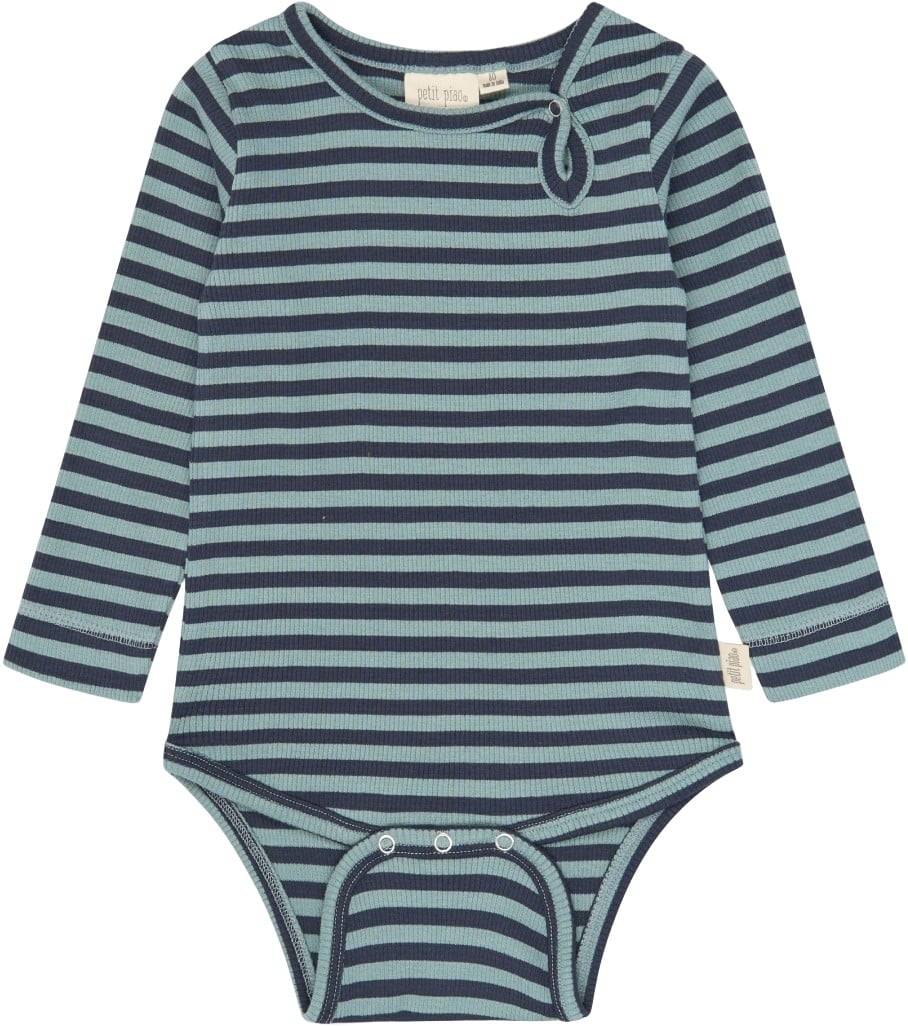 PETIT PIAO Ppair L_S Body Stl. 68 cm unisex - Långärmad Från Magasin - Lead Striped (68 cm)