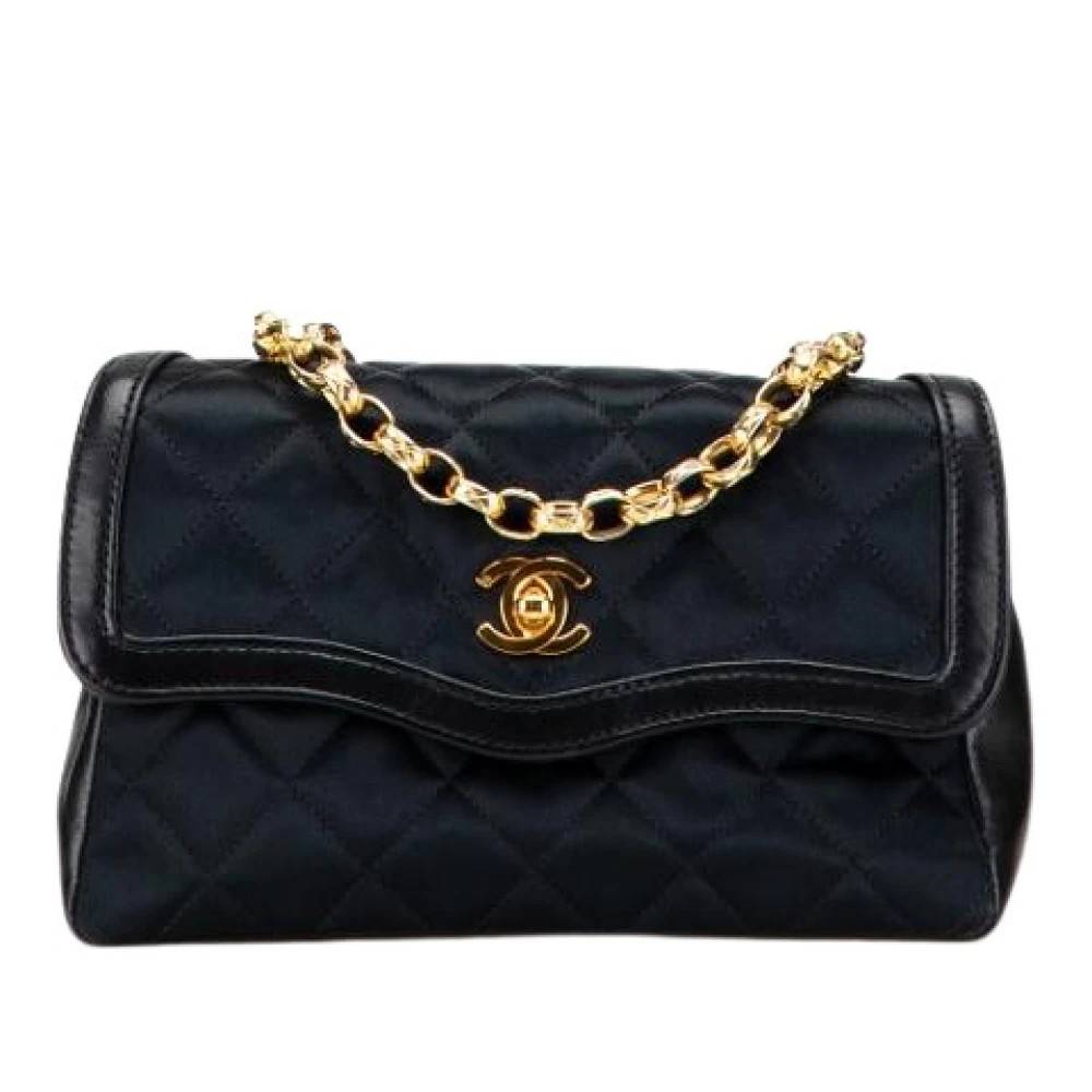 Chanel Vintage Pre-owned Vintage Satin Crossbody Bag - Vintage - Dame - Sort - ONE SIZE - Satin