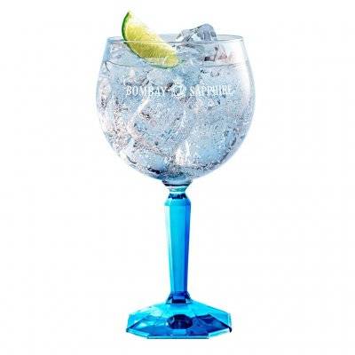 Bombay Sapphire Ginglas på fot 68 cl