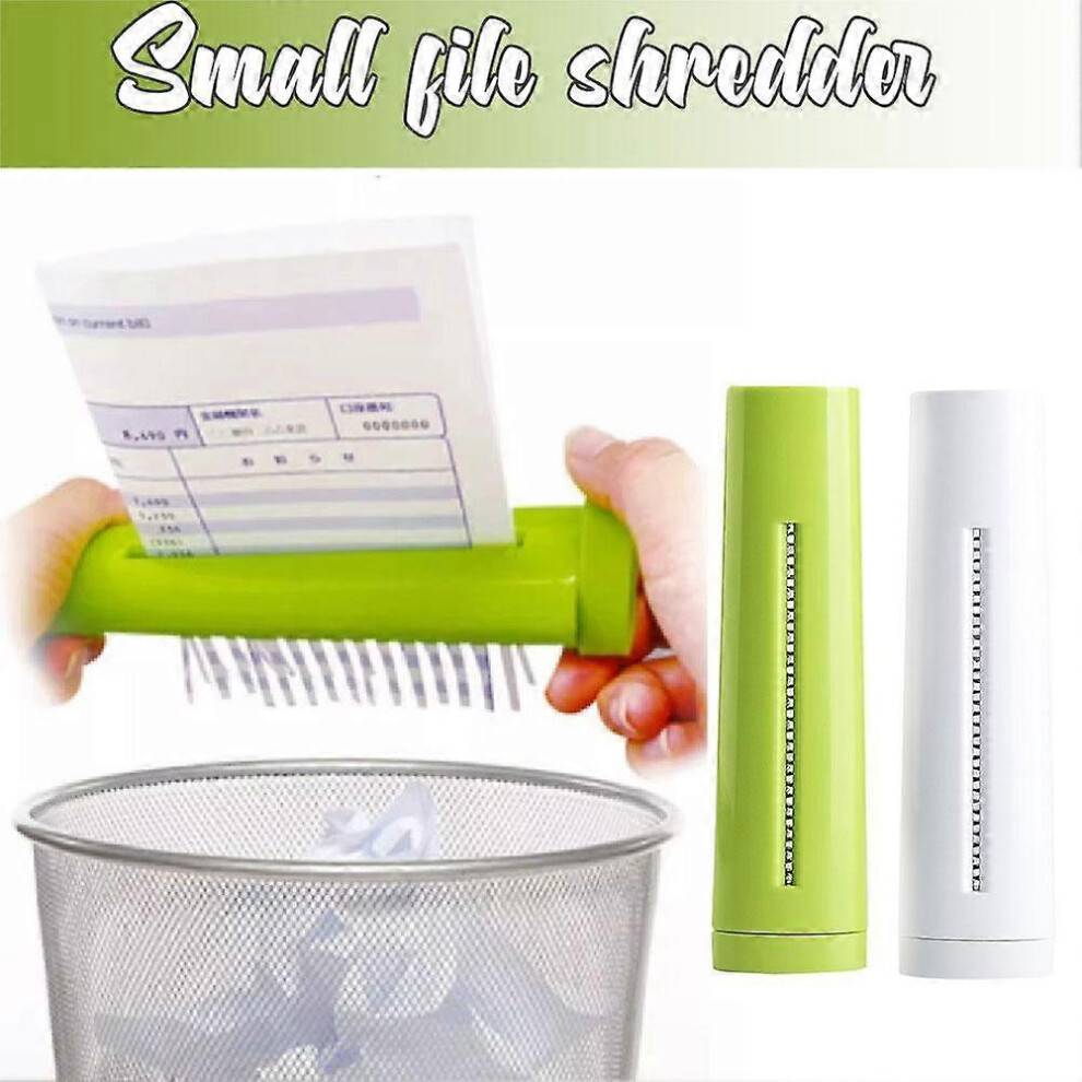 (White) Small File Shredder, Manual Paper Shredder, Concise Mini Shredder