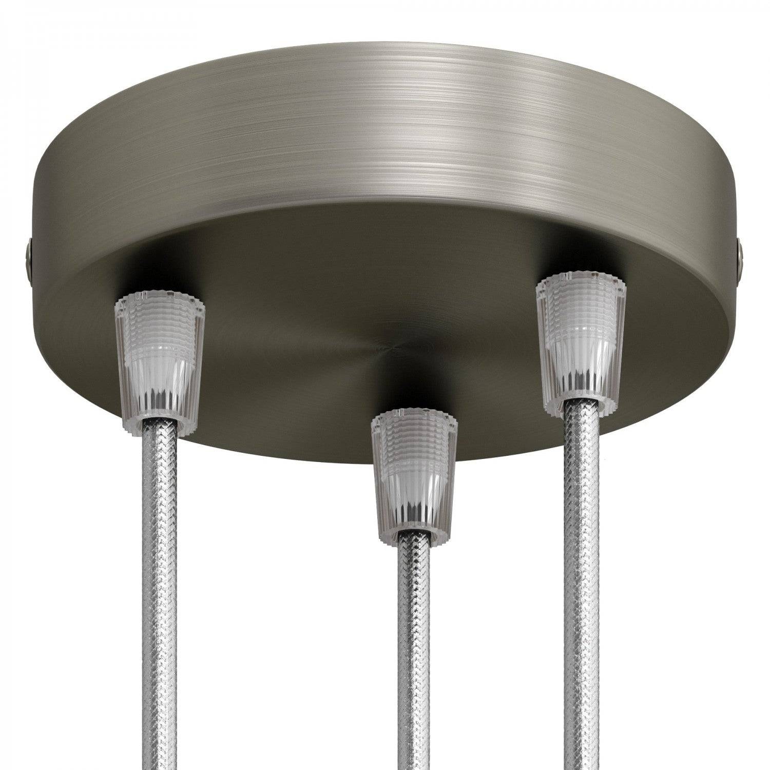 Roset til 3 lampe Ø12 cm - Konisk / Børstet titanium