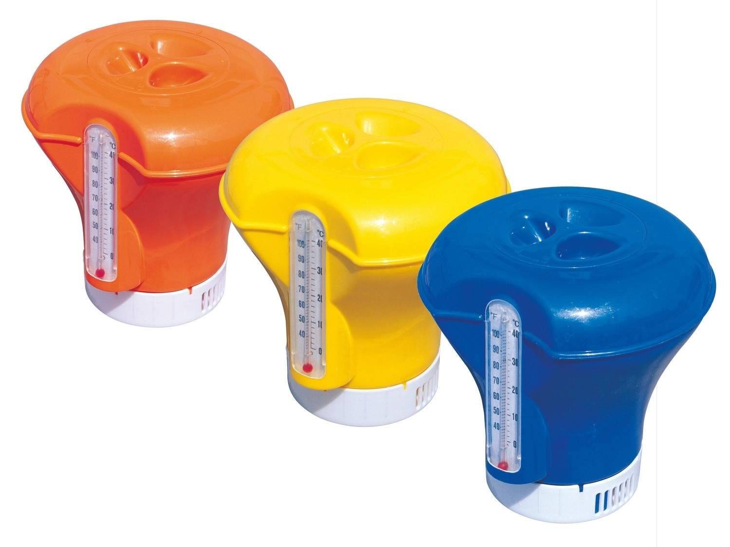 Float, pool kemikaliedispenser med termometer - Bestway 58209 blå