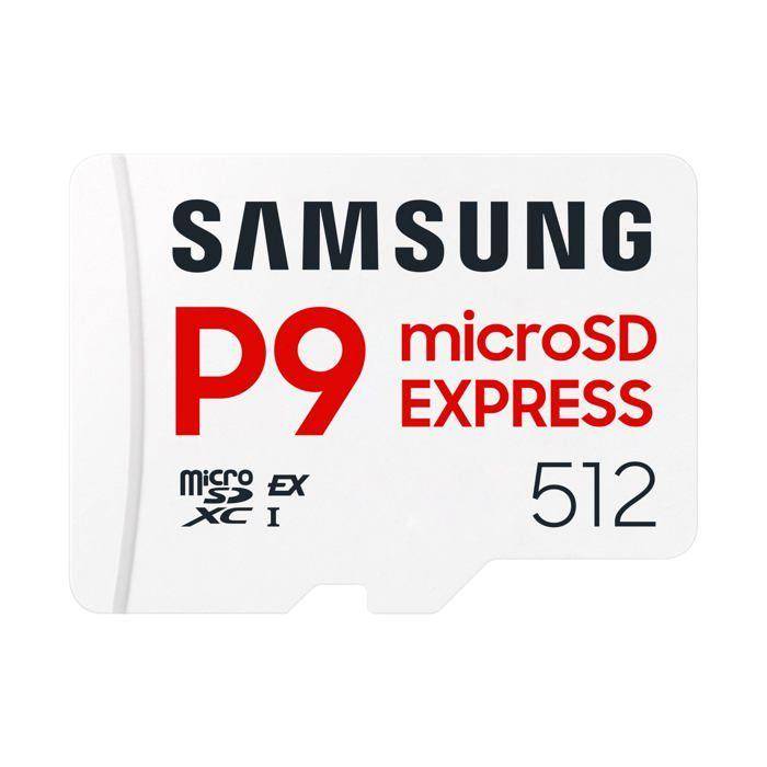 microSDXC Express-kort - Samsung - 512 GB - P9 Express - 800 MB/s - Klass 10 - Antimagnetiskt - Vattentätt