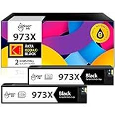 Smart Ink Compatible Ink Cartridge Replacement for HP 973X 973 (2 Black Pack Combination) to Use with PageWide Pro 477dw 577dw 452dw 477dn 452dn 577z 552dw P55250dw Printer