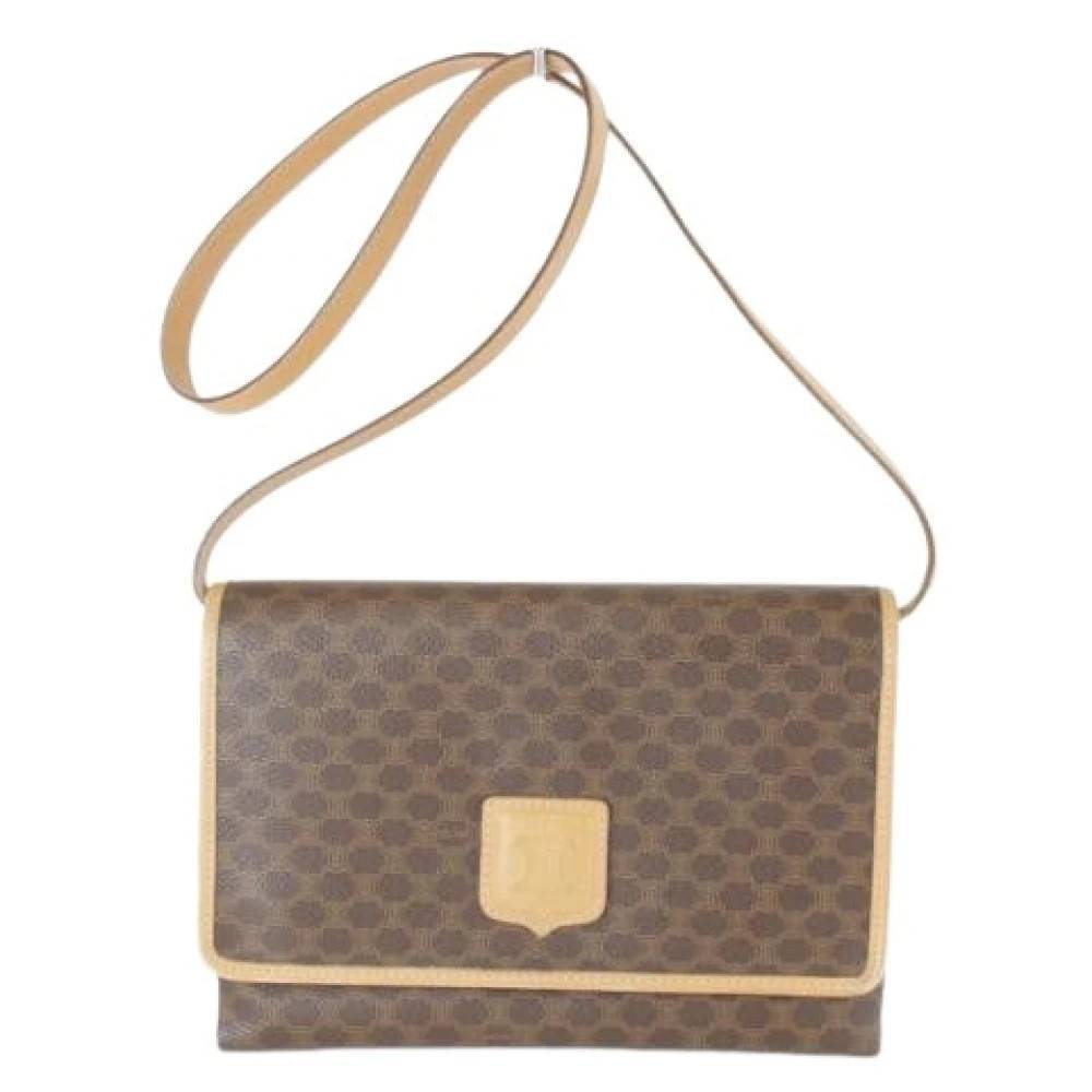 Celine Vintage Pre-owned Vintage Skuldertaske - Vintage - Dame - Brun - ONE SIZE - Uld