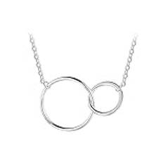 925 double circle halsband mor dotter halsband & hängen fina smycken bröllopspresenter