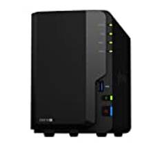 Synology DS218+ 20TB 2 Bay NAS lösning | Utrustad med 2 x 10 TB Seagate IrownWolf kör