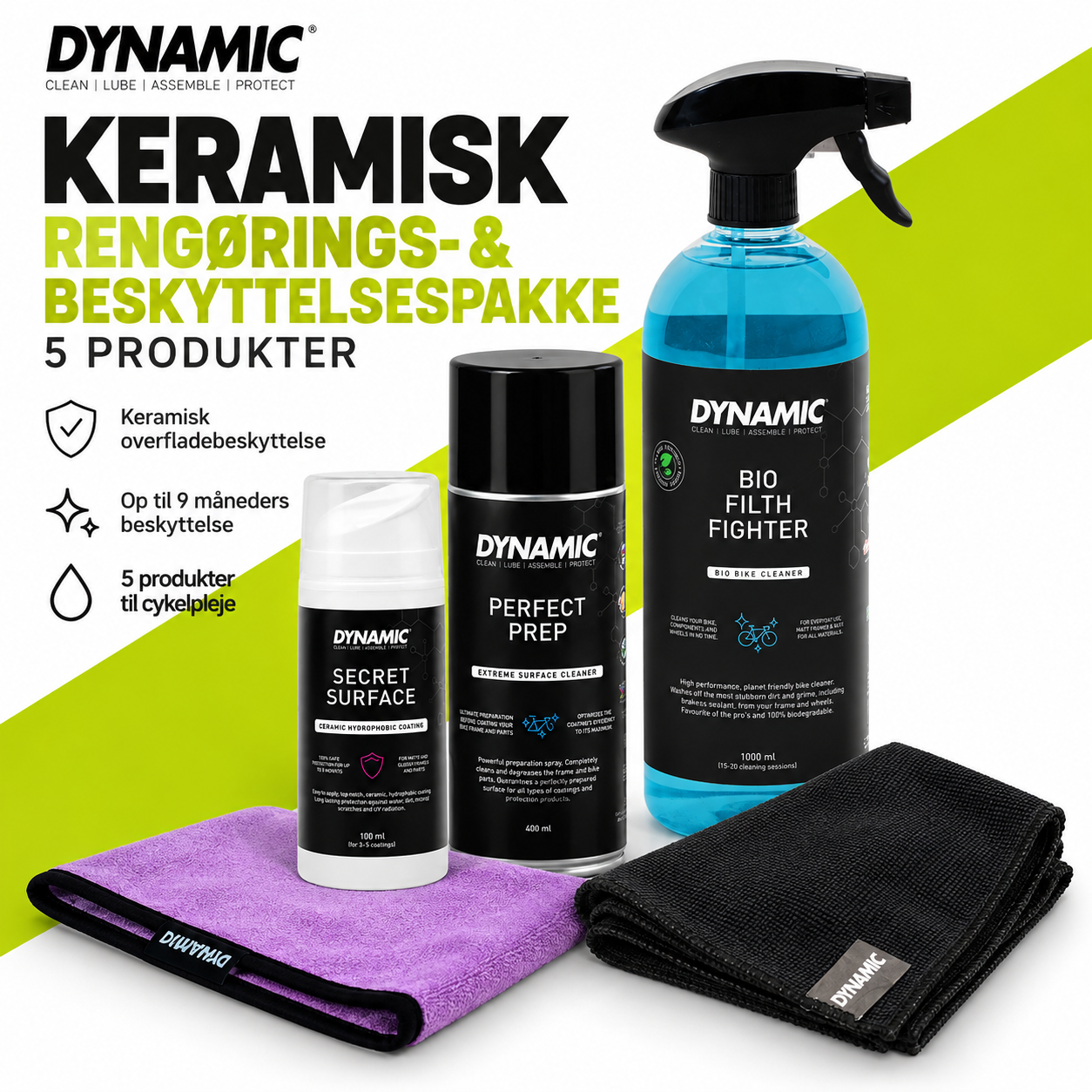 Dynamic Keramisk Rengørings- & Beskyttelsespakke - Cykeltilbehør