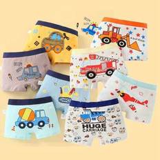 8-pack boxershorts med tecknad bil för pojkar | Mjuka, stretchiga och andningsbara underkläder | Set med normal passform för barnunderkläder - Multifärgad (6Y,7Y,4Y,5Y)
