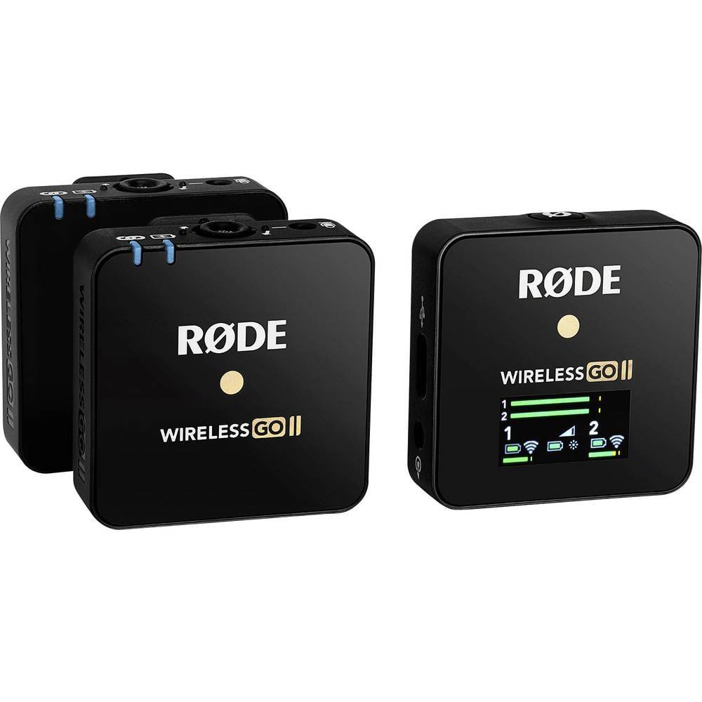 Rode Wireless GO II Myggmikrofon Talmikrofon Refurbished (mycket bra) Sändare signal:USB inkl. väska, inkl. vindskydd, inkl. kabel Mikrofon TRS (3,5 mm - Svart