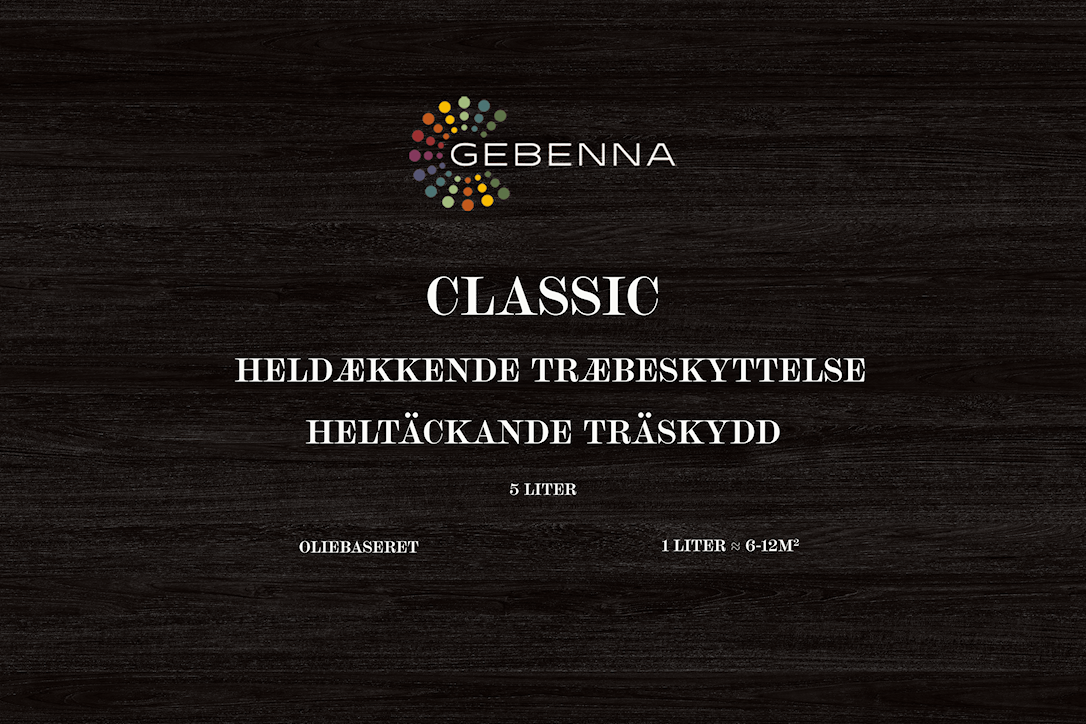 Gebenna Professional Classic: Heltäckande träskyddande alkydfärg, Svart