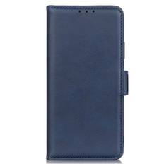 Samsung Galaxy S22 Blødt Læder Cover m. Pung - Blå