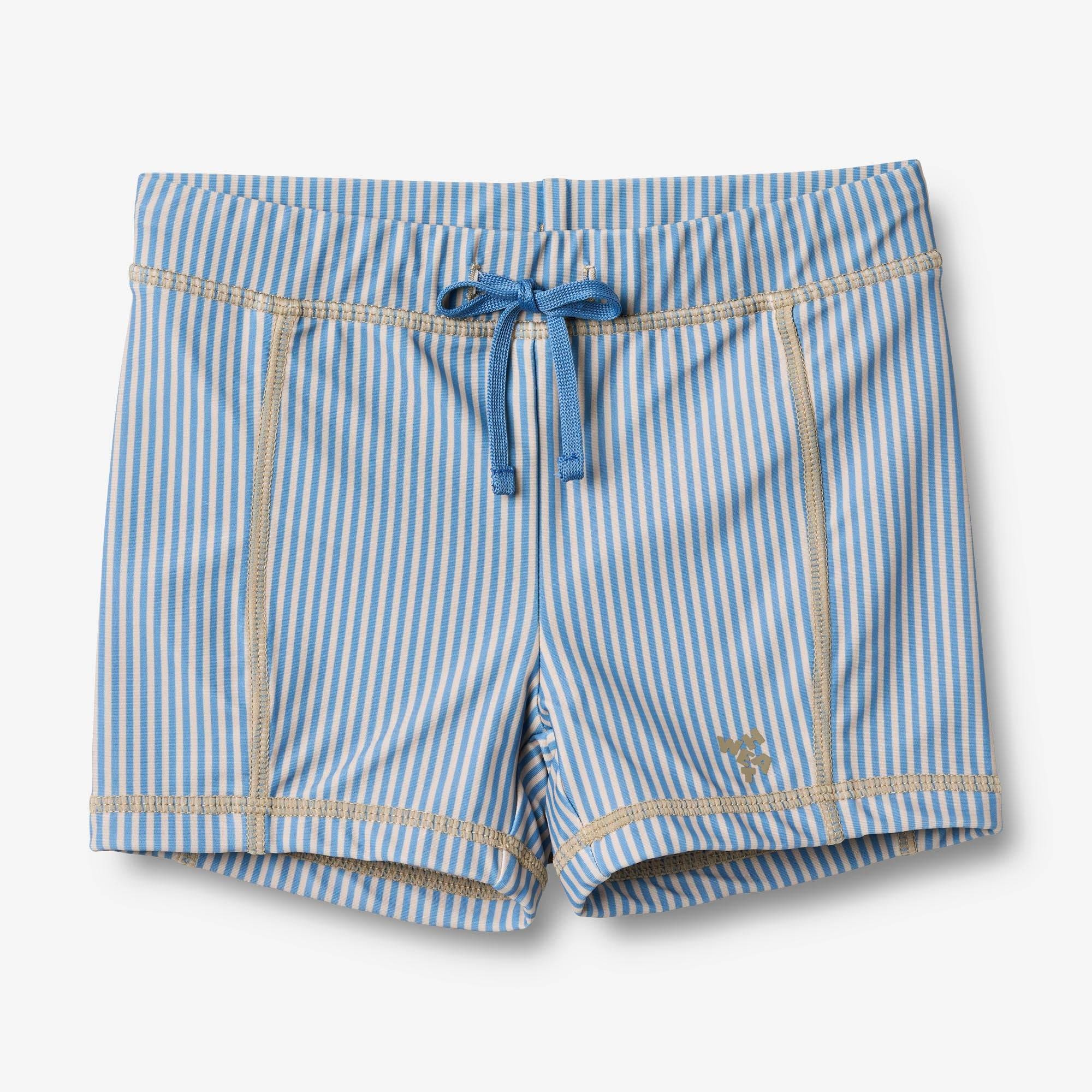 WHEAT® - Badeshorts Ulrik - blue swim stripe - Str 128.