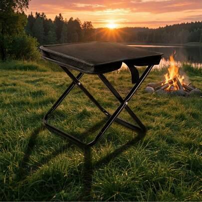 Campingfällstol i slitstarkt oxfordtyg, X-format stöd, snabb montering, hög belastningskapacitet, motverkar hängning, enkel och avslappnad, bärbar fäl - Multifärgad (Multi-size)