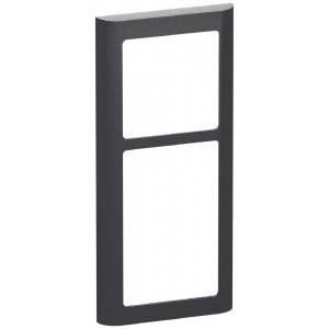 LK FUGA® – Soft 63 lodret design ramme, 2½ modul, koksgrå + teknisk monteringsramme