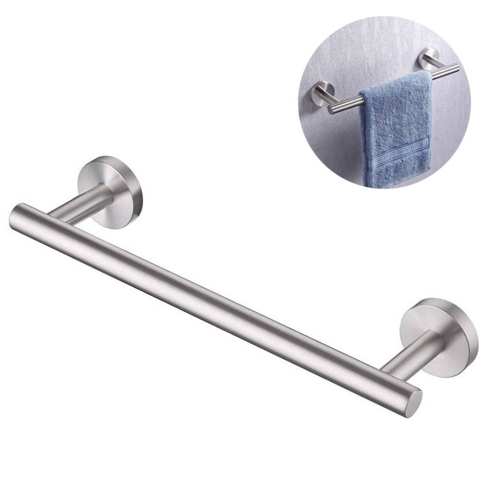 Elegant børstet nikkelfinish, håndklædestang i 304 rustfrit stål, pladsbesparende design til badeværelse, køkken, bruser, 31 cm totallængde,
