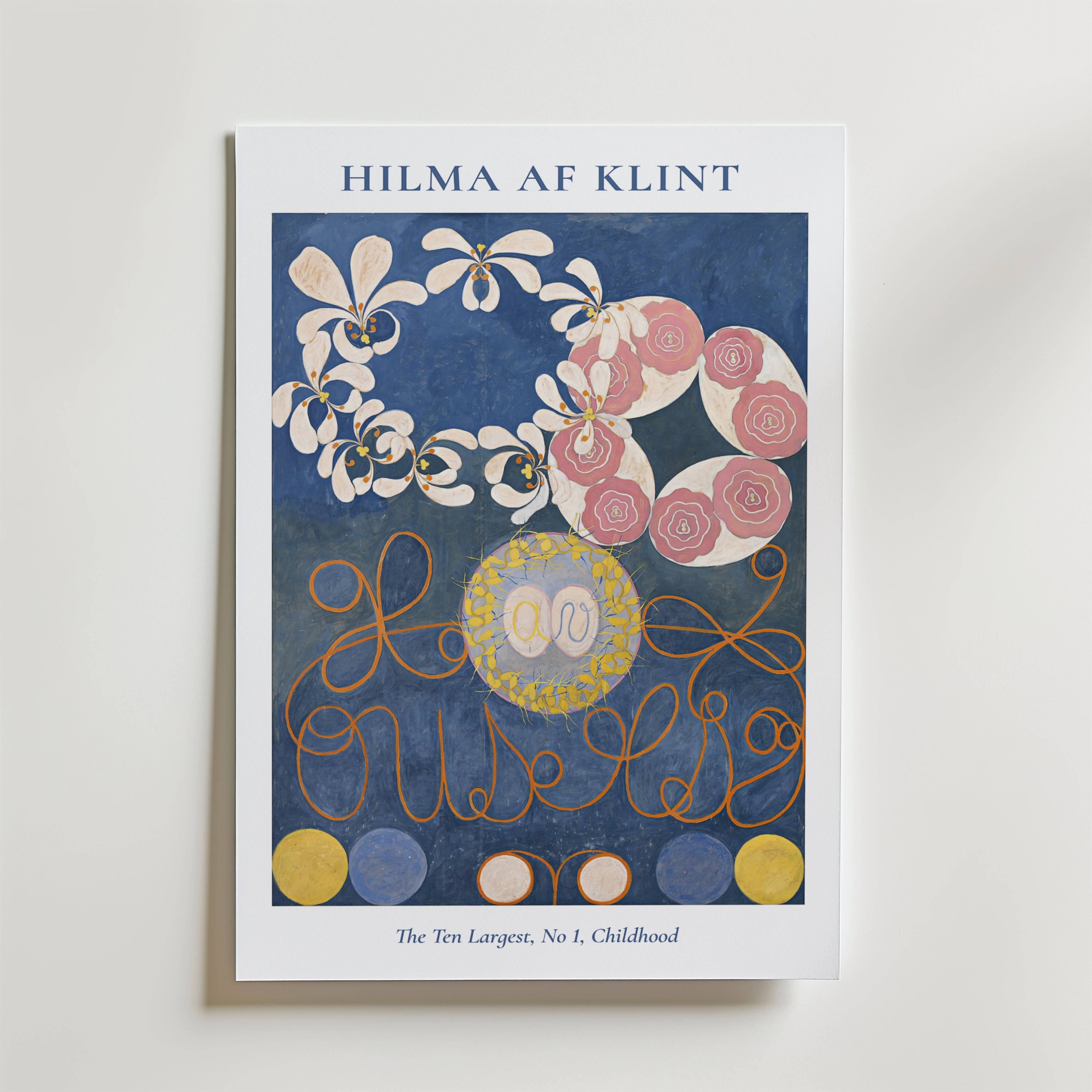Hilma af Klint The Ten Largest No. 1 Childhood Poster - Premium Canvas 100x140 cm