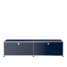 USM - USM Haller 3 TV-bänk Steel Blue - TV-bänkar - Fritz Haller,Paul Schärer - Blå - Metall