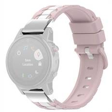 För Garmin Fenix 7X / 7X Solar / 6X / 6X Pro / 5X Sapphire / 5X Puls / Enduro Silicone Watch Band Quick Release Watch Arm Chain Stripes 26 mm klockband med metallkontakt