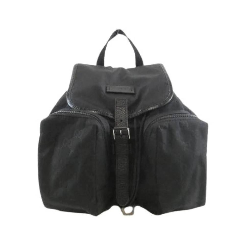 Gucci Vintage Pre-owned Vintage Nylon Rygsæk - Vintage - Dame - Sort - ONE SIZE - Nylon
