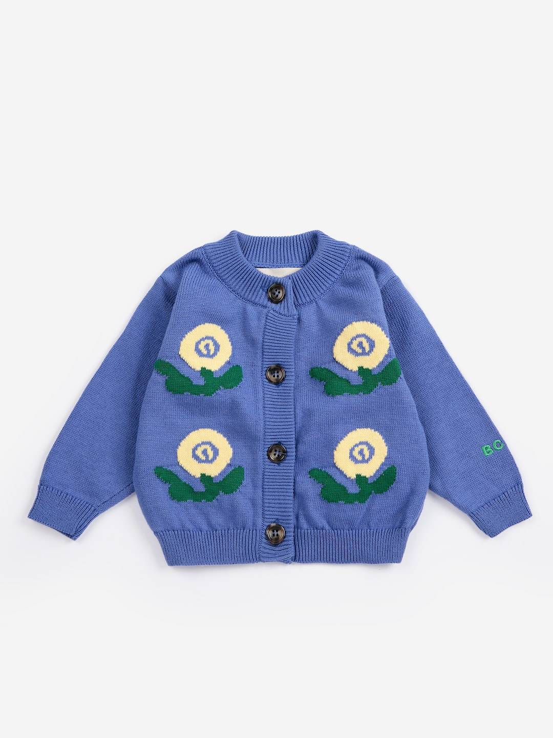 Bobo Choses Stamp Bloom Kofta Purple Purple 9 Months Lila 9 månader Pojkar, Flickor