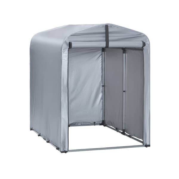 SoBuy Cykeltält | Utetält för cykel & verktyg – Vattentätt förvaringsskjul | Silver 120x176x163cm KLS11-K