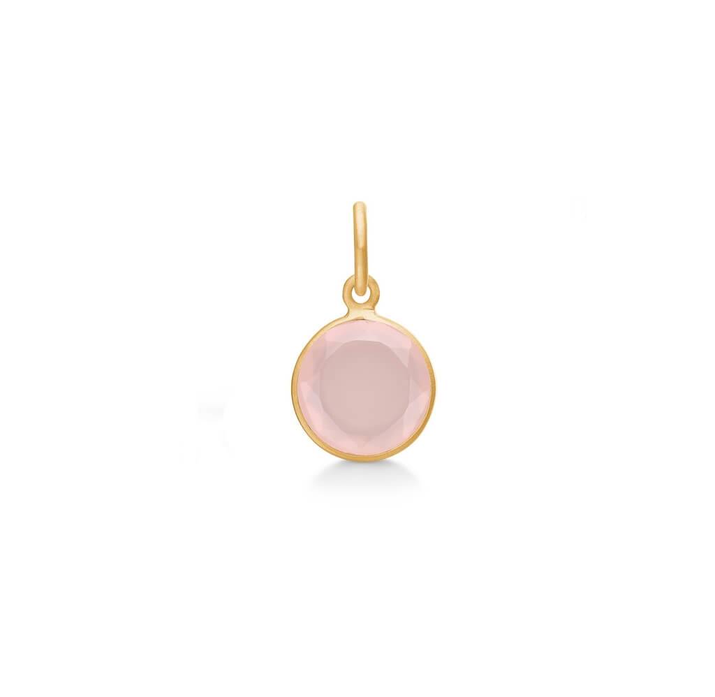 Cat rosa chalcedon 14 karat Ingen kæde