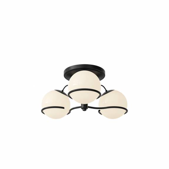 Model 2042/3 Taklampa Opal Glass/Black
