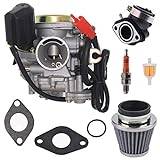 Ewillownm Kompatibel med 139qmb 20mm förgasare pd18j förgasare för 49cc 50cc gy6 skoterförgasare