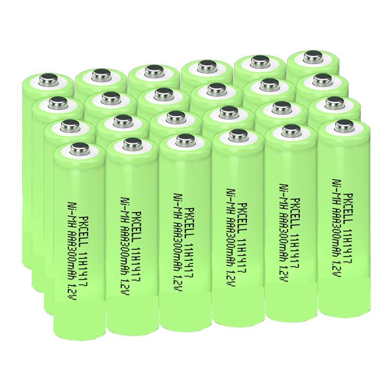 PKCELL 24PCS 1.2V AAA 300mAh Ni-MH AAA Rechargeable Battery 300mAh Solar Batteries for Garden Solar Lights